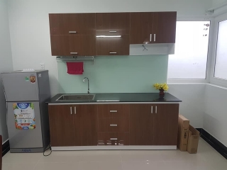 Tủ bếp mặt cánh acrylic an cường - chung cư DIC Phoenix-block C, Bà Rịa Vũng Tàu 